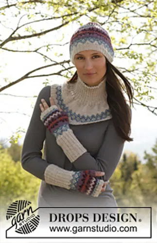 142-2 Bergen Hat, neck warmer and wrist warmers