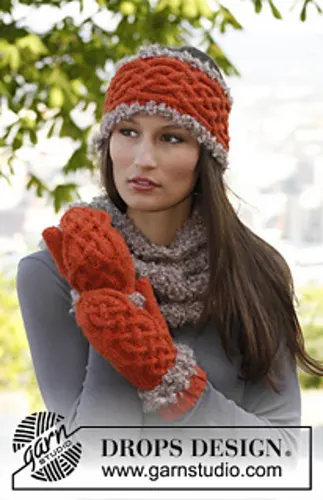 143-24a Princess of Siberia mittens and head band