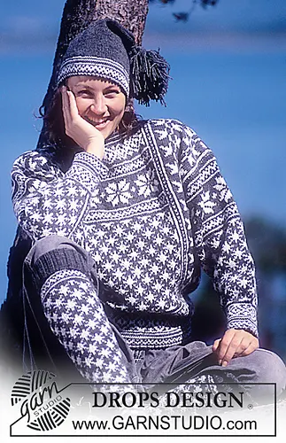 20-23 c hat in traditional Norwegian pattern