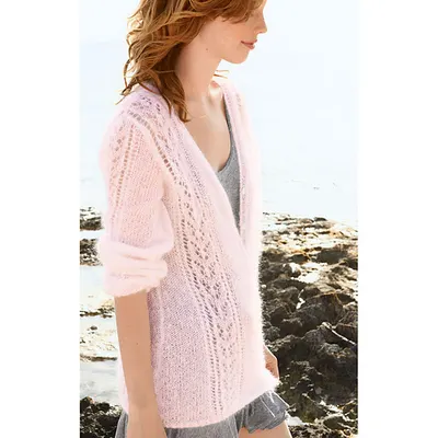 25 Weiße Jacke mit Lochmuster