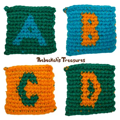 A to D Block Squares