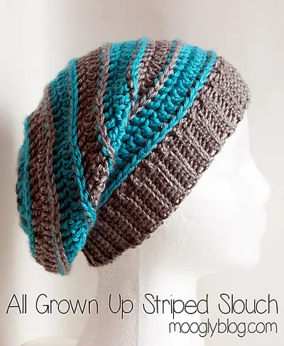 All Grown Up Striped Slouch Hat