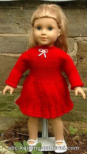 American Girl Doll Little Red Dress