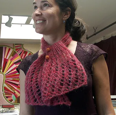 Anthropologie-Inspired Knitted Lace Neck Wrap