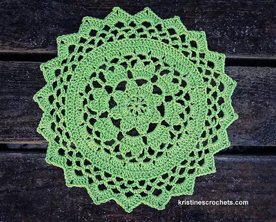 Apple Green Doily