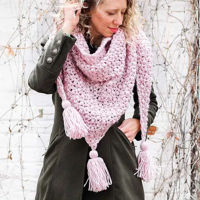 At First Blush Triangle Scarf