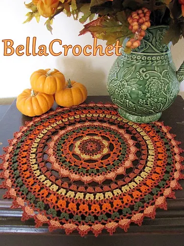 Autumn Spice Mandala Doily