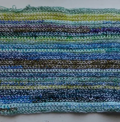 Baby Blue Scrap Yarn Blanket