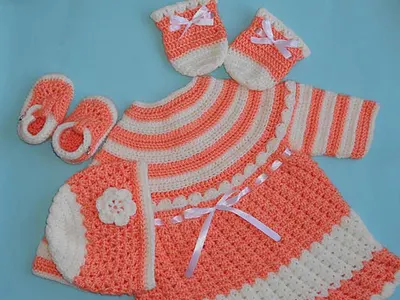 Baby Dress with mittens