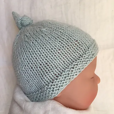 Baby Hat with Top Knot - Tegan