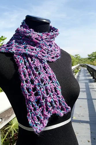 Be So Wild Tunisian Lace Crochet Scarf