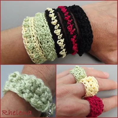 Bead Stitch Bracelet and Ring