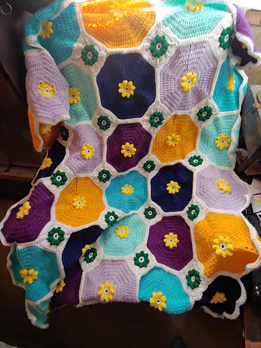 Big Colorful Throw & Pillows