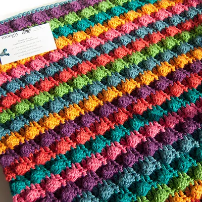 Blackberry Salad Striped Baby Blanket