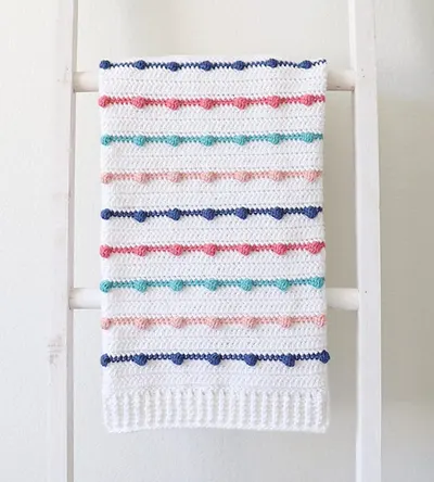 Bobble Lines Baby Blanket