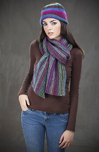 Bohemian Hat and Scarf Set