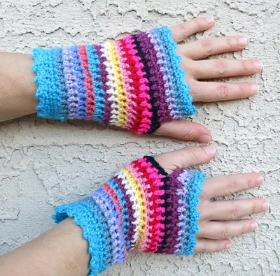 Boho Fingerless Gloves for Adults and Children