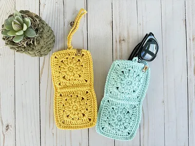 Boho Flower Sunglass Pouch