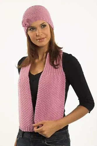 Breast Cancer Hat, Scarf & Flower Pin