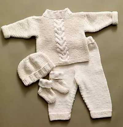 Cabled Baby Set #60604A