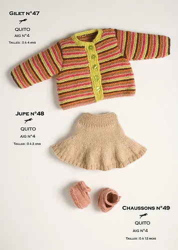 CB11 Gilet-Jupe-Chaussons N°47-48-49