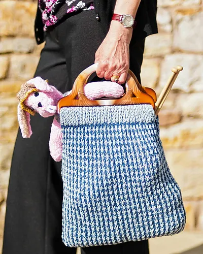 Check Knitting Bag