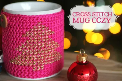 Christmas Cross Stitch Mug Cozy