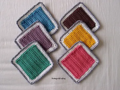 Colorful coasters/washcloths