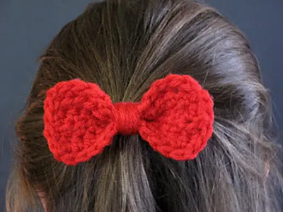 Crochet Bow Barrette