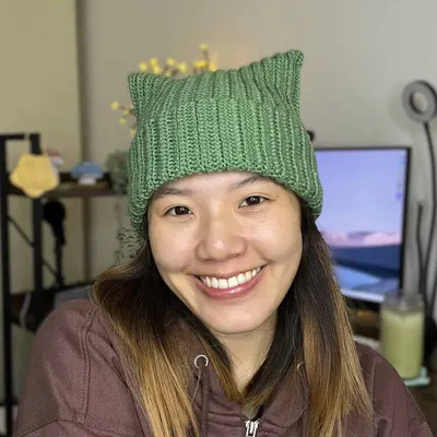 Crochet Cat Ear Beanie / Sack Hat