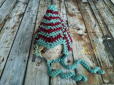 Crochet Chevron Pixie Bonnet