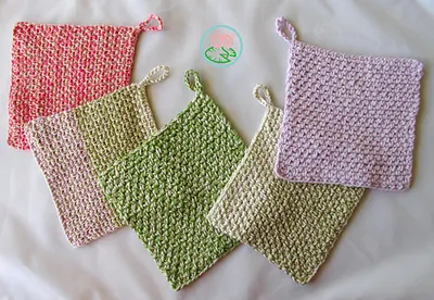 Crochet Dishcloth, Hot Pot Holder/Pad