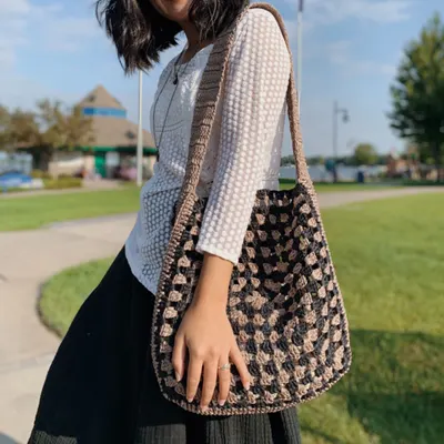 Crochet Granny Square Tote Bag