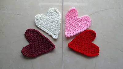 Crochet Heart Motif Applique