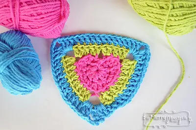 Crochet Heart Triangle