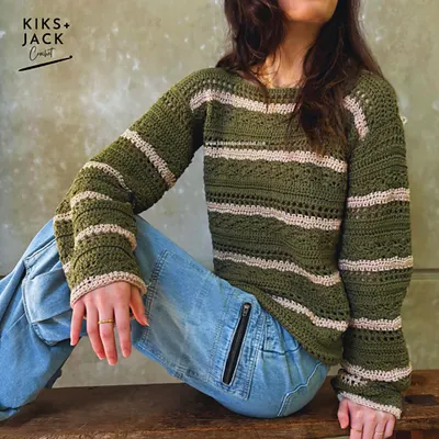 "Crochet is Love" Long Sleeve Sweater