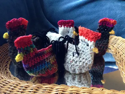 Crochet Mama Hen Cozies