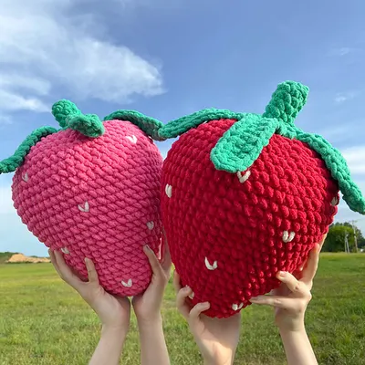 Crochet Strawberry Plush