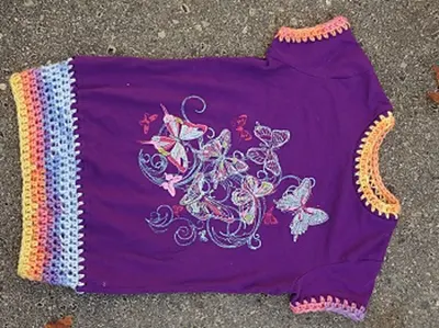 Crochet Upcycled T-Shirt