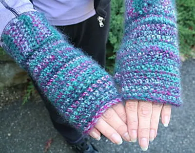 Crocheted Fingerless Gloves