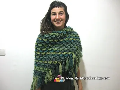 Crocodile Stitch Shawl