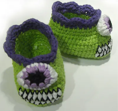 Cyclops Monster Baby Booties
