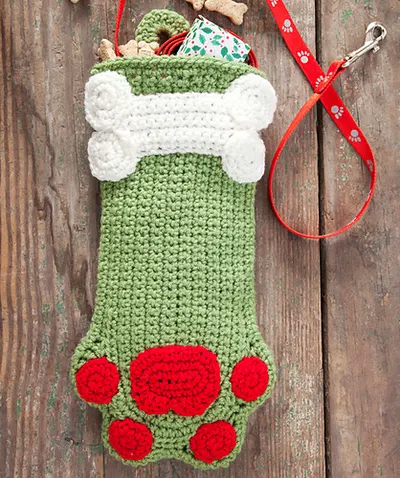 Dog Paws Christmas Stocking