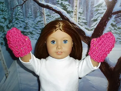 Doll Mittens 18 inch American Girl dolls crochet