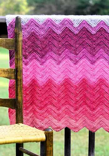 Double Crochet Chevron Baby Blanket