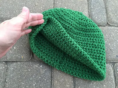 double crochet thermal stitch hat