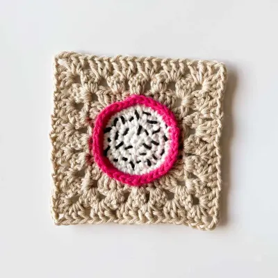 Dragon Fruit Granny Square