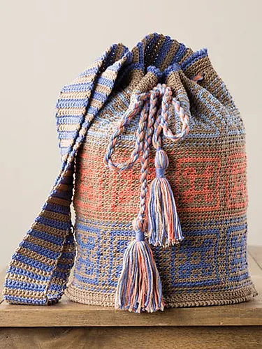 Drawstring Tapestry Bag