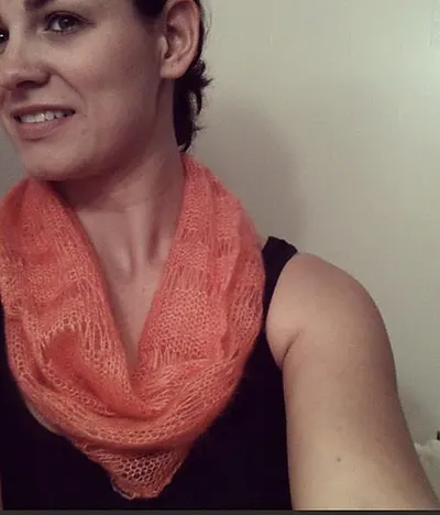 Dropped stitch infinity scarf
