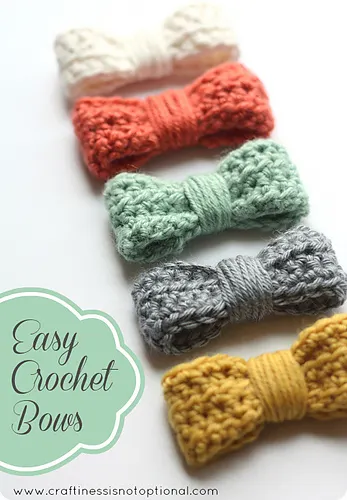 Easy crochet bow
